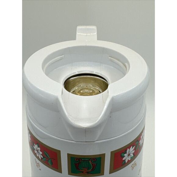 Charlton Hall Christmas Poinsettia Thermal Carafe A.K. DAS 1.0 Liter 1980 - Picture 13 of 16